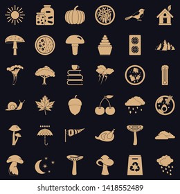 Afforestation icons set. Simple set of 36 afforestation vector icons for web for any design