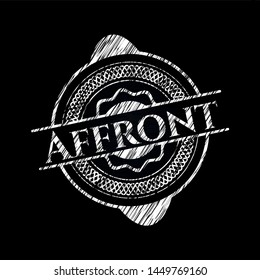 Affront chalkboard emblem. Vector Illustration. Detailed.