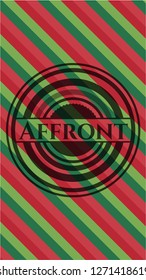 Affront christmas style emblem.