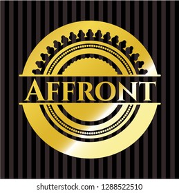 Affront gold emblem