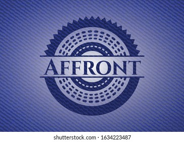 Affront with jean texture. Vector Illustration. Detailed.