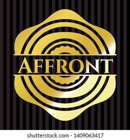 Affront shiny badge. Vector Illustration. Detailed.