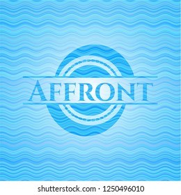 Affront water concept badge.