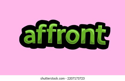 AFFRONT writing vector design on a pink background very simple and very cool