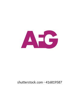 AFG Logo. Vector Graphic Branding Letter Element. White Background