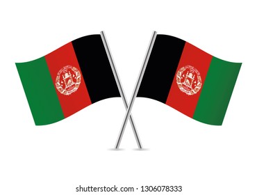 Afganistan flags. Vector illustration.