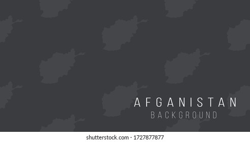 Afganistan map pattern background. The country in the form of borders. Stock vector illustration isolated on black background.