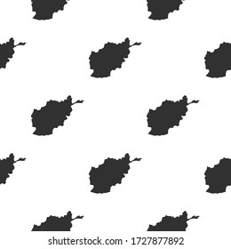 Afganistan map pattern background. The country in the form of borders. Stock vector illustration isolated on white background.