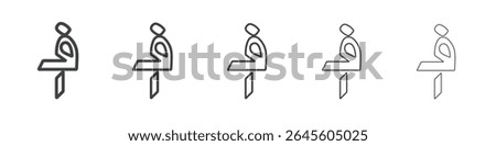 Afghan afghani currency icon outline ilustration vector symbol
