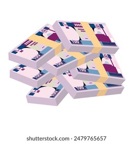Afghan Afghani Vector Illustration. Afghanistan money set bundle banknotes.. Paper money 100 AFN. Flat style. Isolated on white background. Simple minimal design.