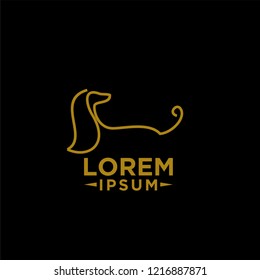 Afghan Hound dog logo icon designs vector illustration
