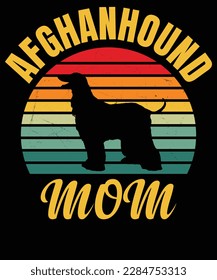  Diseño de camisetas vintage para mamás de sabueso afgano