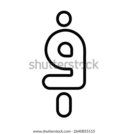 afghani currency icon Simple thin line stroke