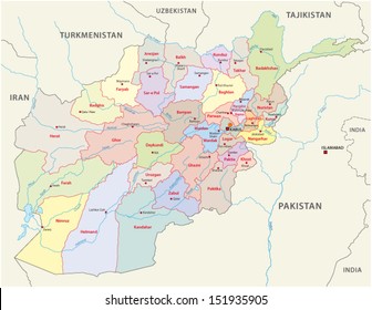 Afghanistan Administrative Map