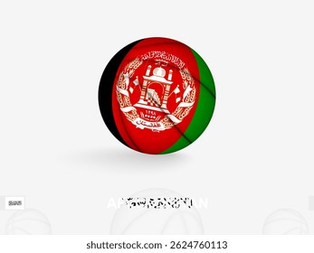 Afghanistan Basketball Concept with National Flag Design. Perfect for use in sports related content, national team promotions.
