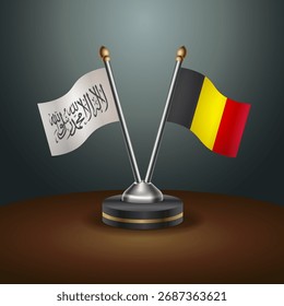 A tabela Afeganistão e Bélgica sinaliza a relação com o plano de fundo gradiente. Ilustração de vetor