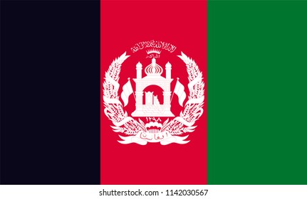 Afghanistan Country Flag Illustration Design