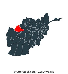 Afghanistan-Landkarte der Vektorgrafik einzeln auf weißem Hintergrund