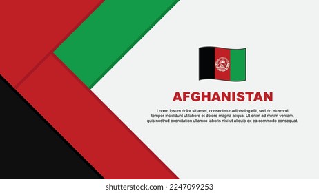 Afghanistan Flag Abstract Background Design Template. Afghanistan Independence Day Banner Cartoon Vector Illustration. Afghanistan Illustration
