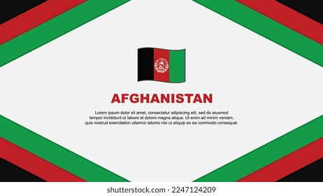 Afghanistan Flag Abstract Background Design Template. Afghanistan Independence Day Banner Cartoon Vector Illustration. Afghanistan Template
