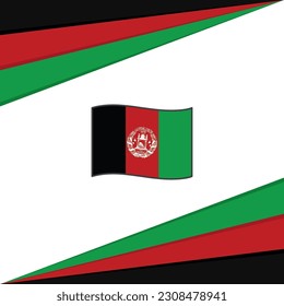 Afghanistan Flag Abstract Background Design Template. Afghanistan Independence Day Banner Social Media Post. Afghanistan Design