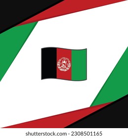 Afghanistan Flag Abstract Background Design Template. Afghanistan Independence Day Banner Social Media Post. Afghanistan