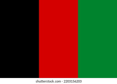 Afghanistan flag. Afghan national banner and patriotic symbol. Official colors. Flat vector illustration.