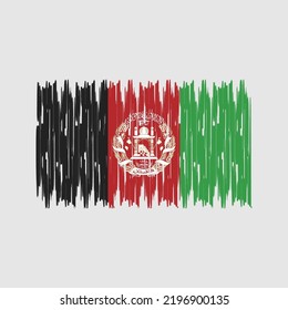 Afghanistan Flag Brush. National Flag