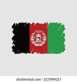 Afghanistan Flag Brush Strokes. National Flag