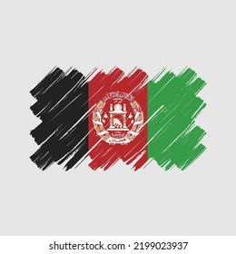Afghanistan Flag Brush Strokes. National Flag