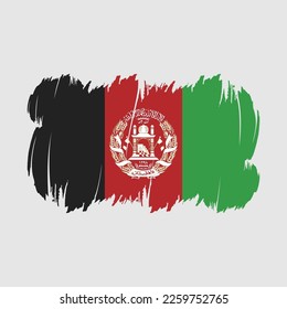 Afghanistan Flag Brush Strokes Vector