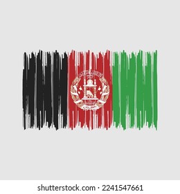 Afghanistan Flag Brush Vector Design