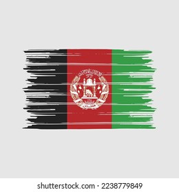 Afghanistan Flag Brush Vector Illustration