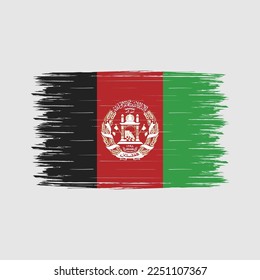 Ilustración del vector del pincel de bandera de Afganistán