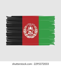 Afghanistan Flag Brush Vector Illustration