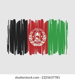 Afghanistan Flag Brush Vector Illustration