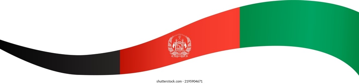 Afghanistan Flag Flying On White Background Stock Vector Royalty Free