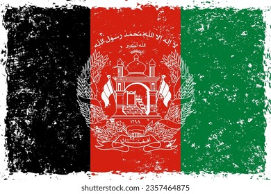 Afghanistan flag grunge distressed style