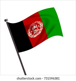 Afghanistan flag. Afghanistan Icon vector illustration,National flag for country of Afghanistan isolated, banner vector illustration. Vector illustration eps10.