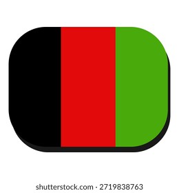 Afghanistan flag illustrated in vector on a white background