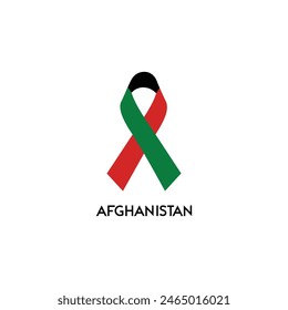 Vector de diseño de cinta de bandera de Afganistán