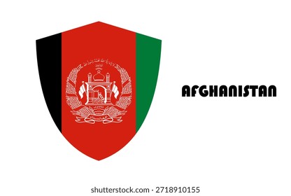 Afghanistan flag in shield shape (badge)