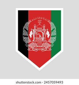 Icône drapeau d'Afghanistan en forme de bouclier