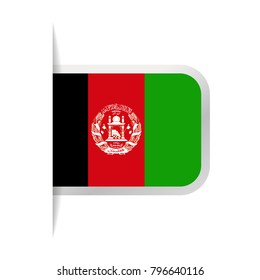 Afghanistan Flag Vector Bookmark Icon - Illustration