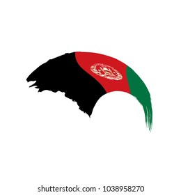 Afghanistan flag, vector illustration