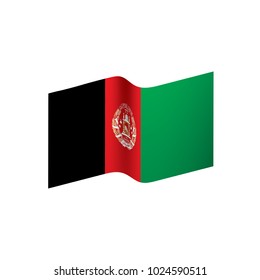 Afghanistan flag, vector illustration on a white background