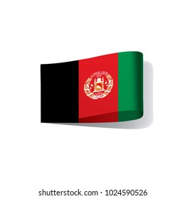 Afghanistan flag, vector illustration on a white background