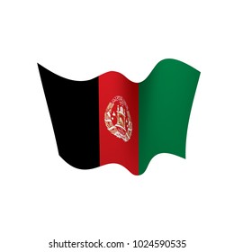 Afghanistan flag, vector illustration on a white background