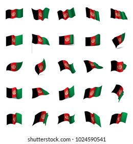 Afghanistan flag, vector illustration on a white background