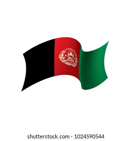 Afghanistan flag, vector illustration on a white background